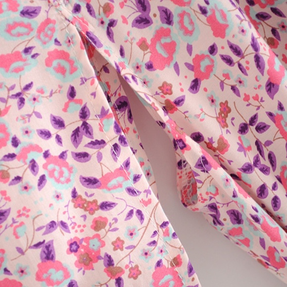 boho floral print kimono cover up belted beach - Picture 3 of 6